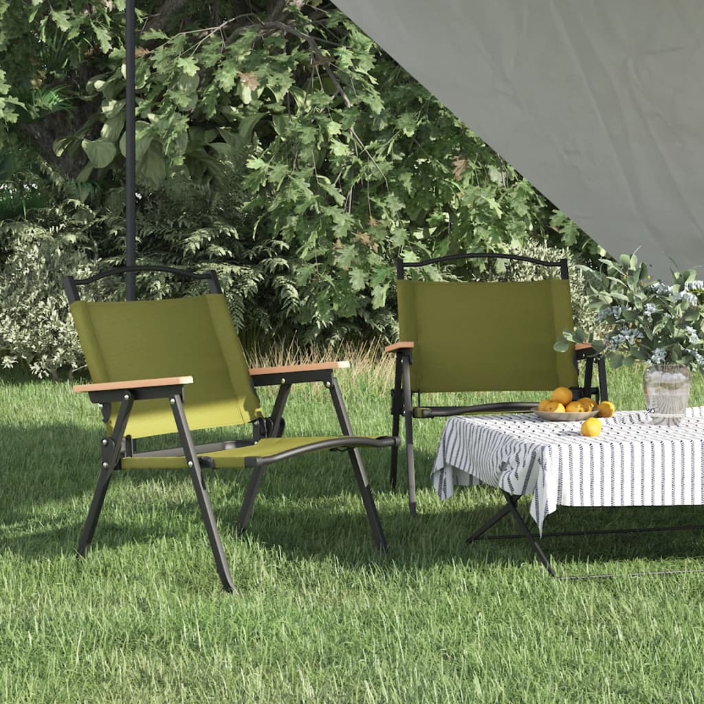 vidaXL Campingstoelen 2 st 54x43x59 cm oxford stof beige