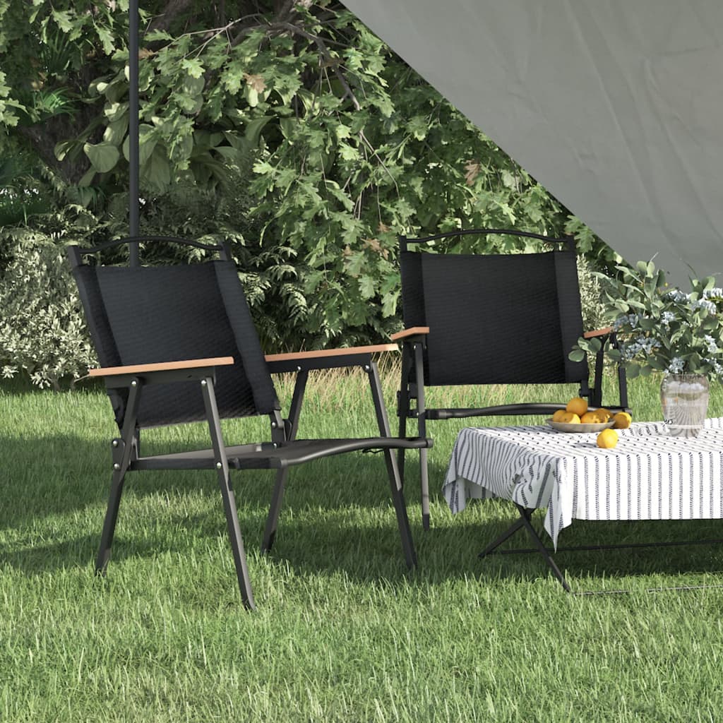 vidaXL Campingstoelen 2 st 54x43x59 cm oxford stof beige