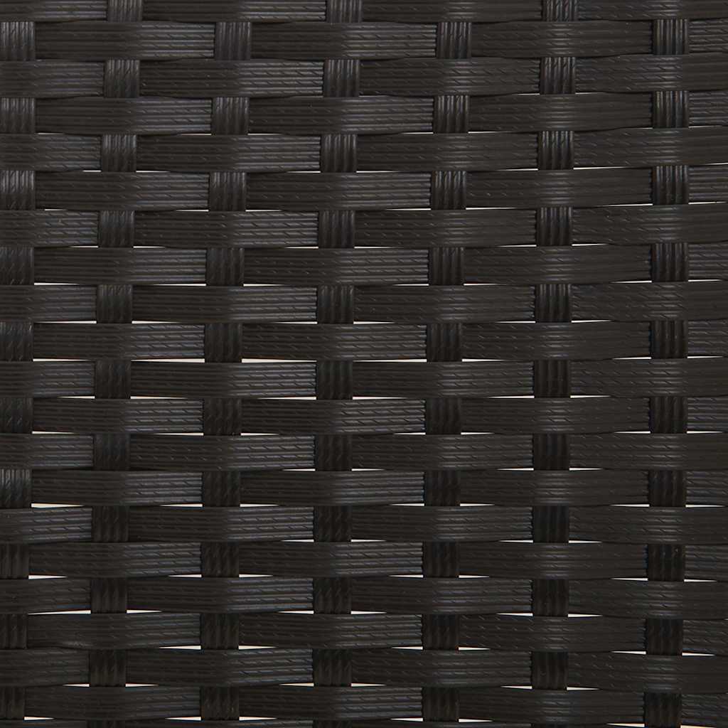 vidaXL Tuinbank 3-zits met kussens poly rattan bruin