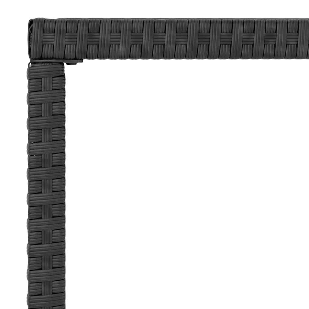 vidaXL 6-delige Loungeset met kussens poly rattan zwart
