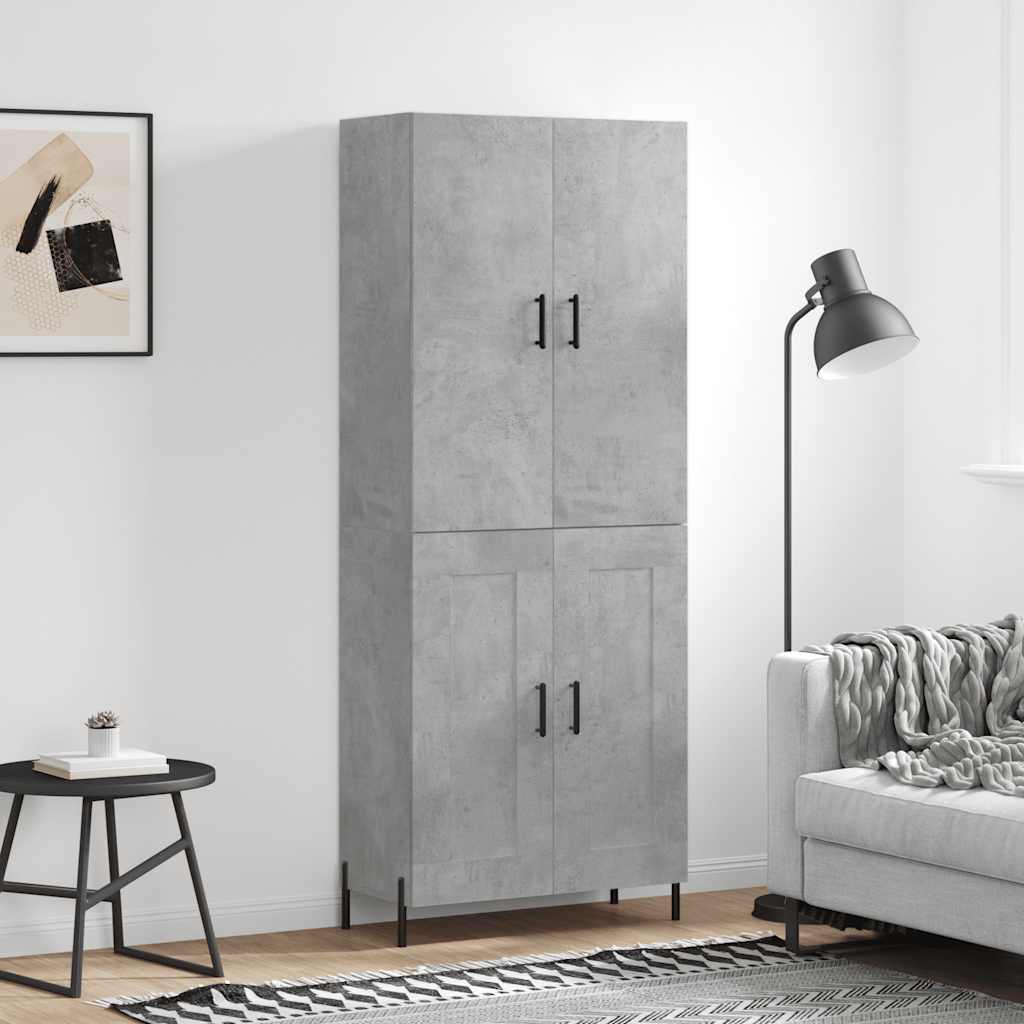 vidaXL Hoge kast 69,5x34x180 cm bewerkt hout wit