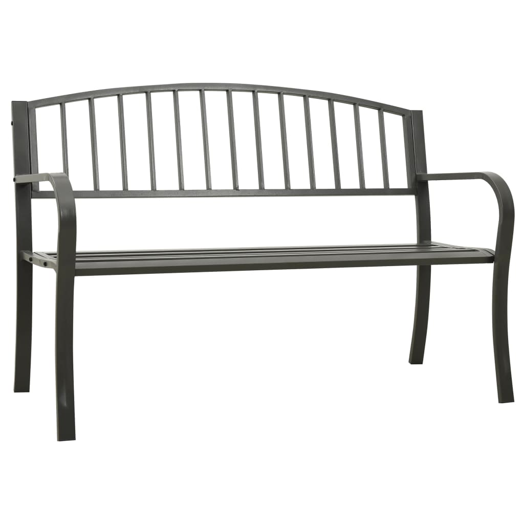 vidaXL Tuinbank 120 cm staal zwart