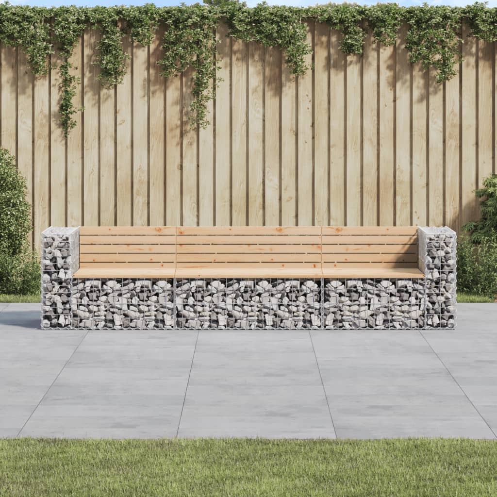 vidaXL Tuinbank schanskorfontwerp 287x71x65,5 cm geïmpregneerd hout