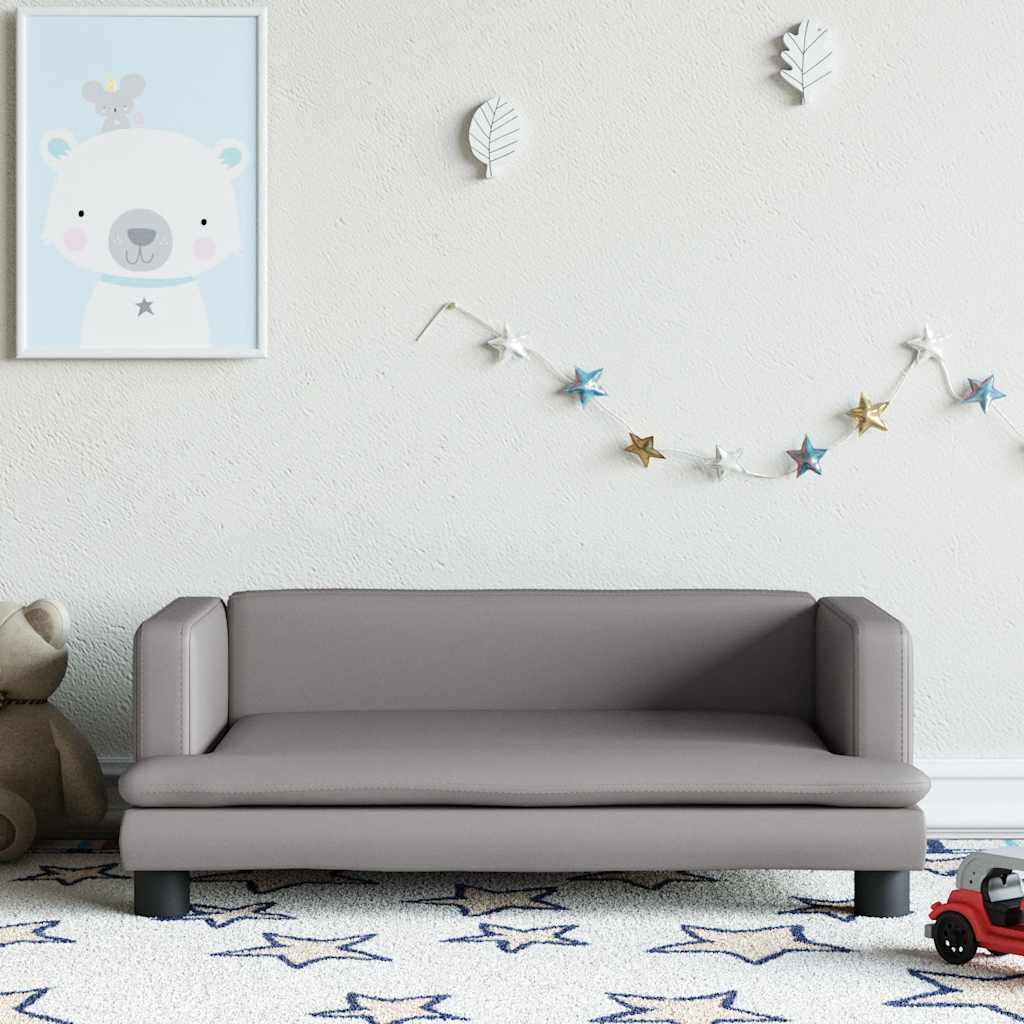 vidaXL Kinderbank 80x45x30 cm kunstleer bruin