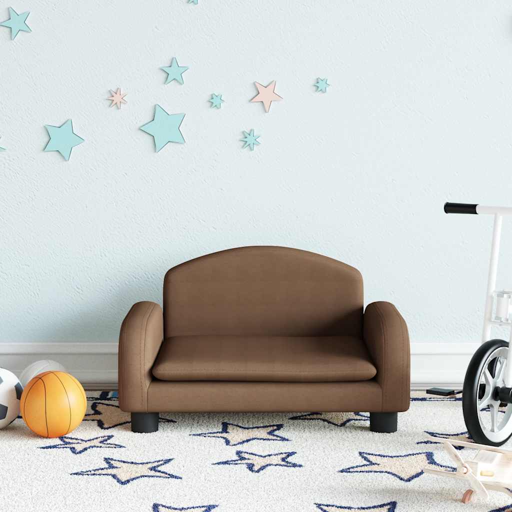vidaXL Banque d'enfants 70x45x30 cm en tissu crème coloré