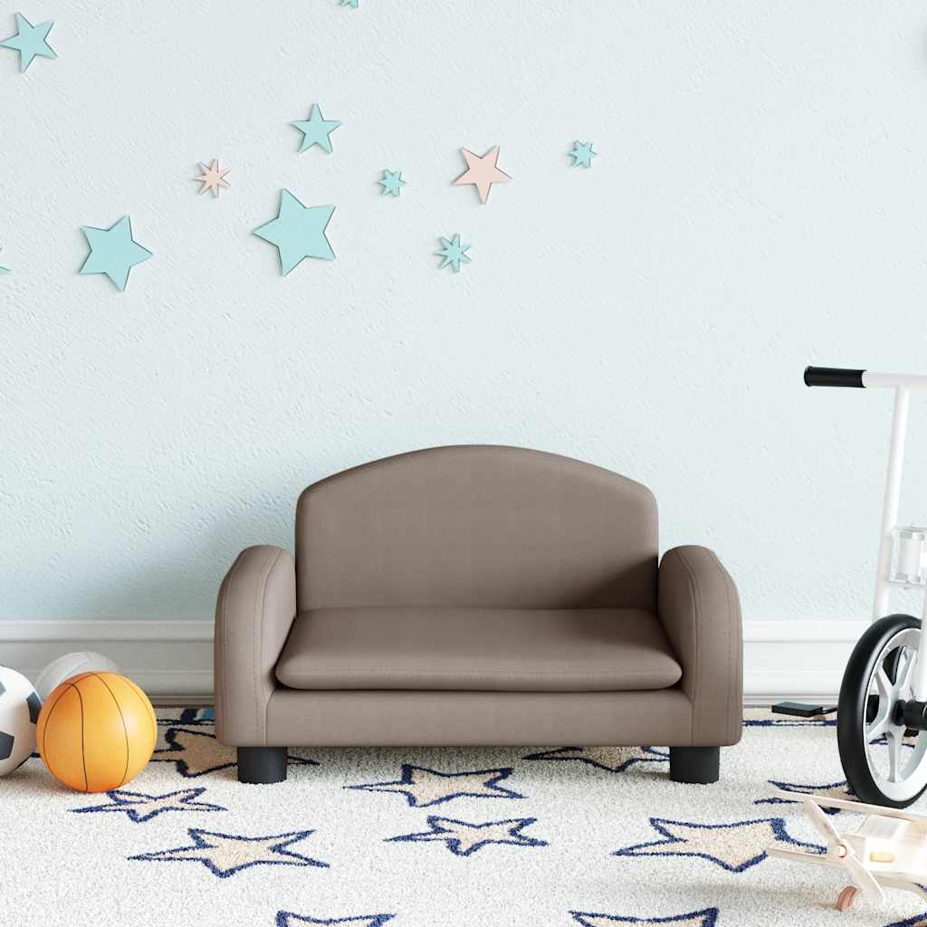 vidaXL Banque d'enfants 70x45x30 cm en tissu crème coloré