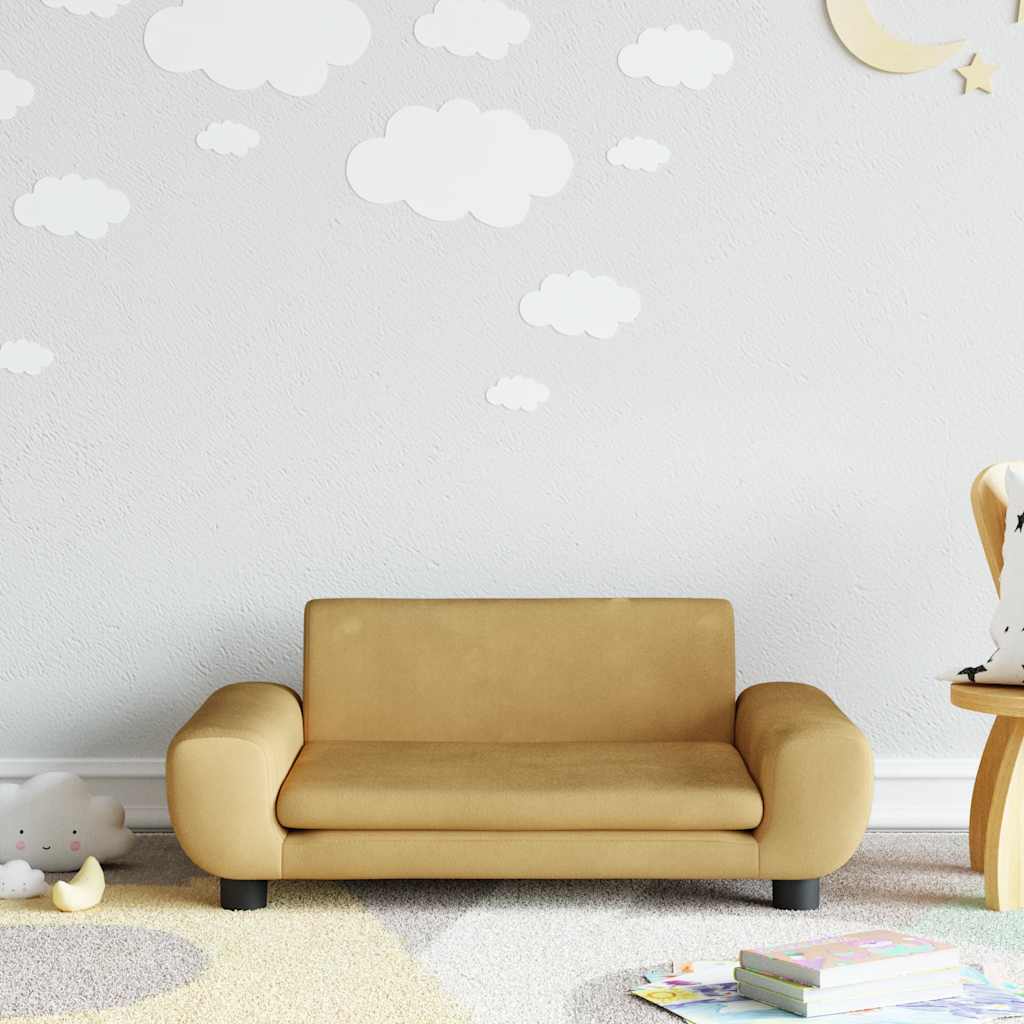 vidaXL Kids' Sofa 70x45x33 cm Velvet Blue