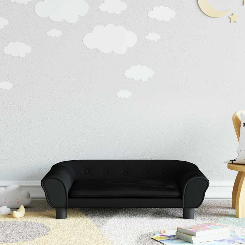 vidaXL Kinderbank 100x50x26 cm fluweel blauw