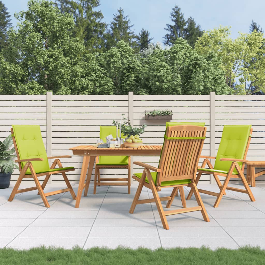 vidaXL Tuinstoelen 2 st verstelbaar met kussens massief teakhout