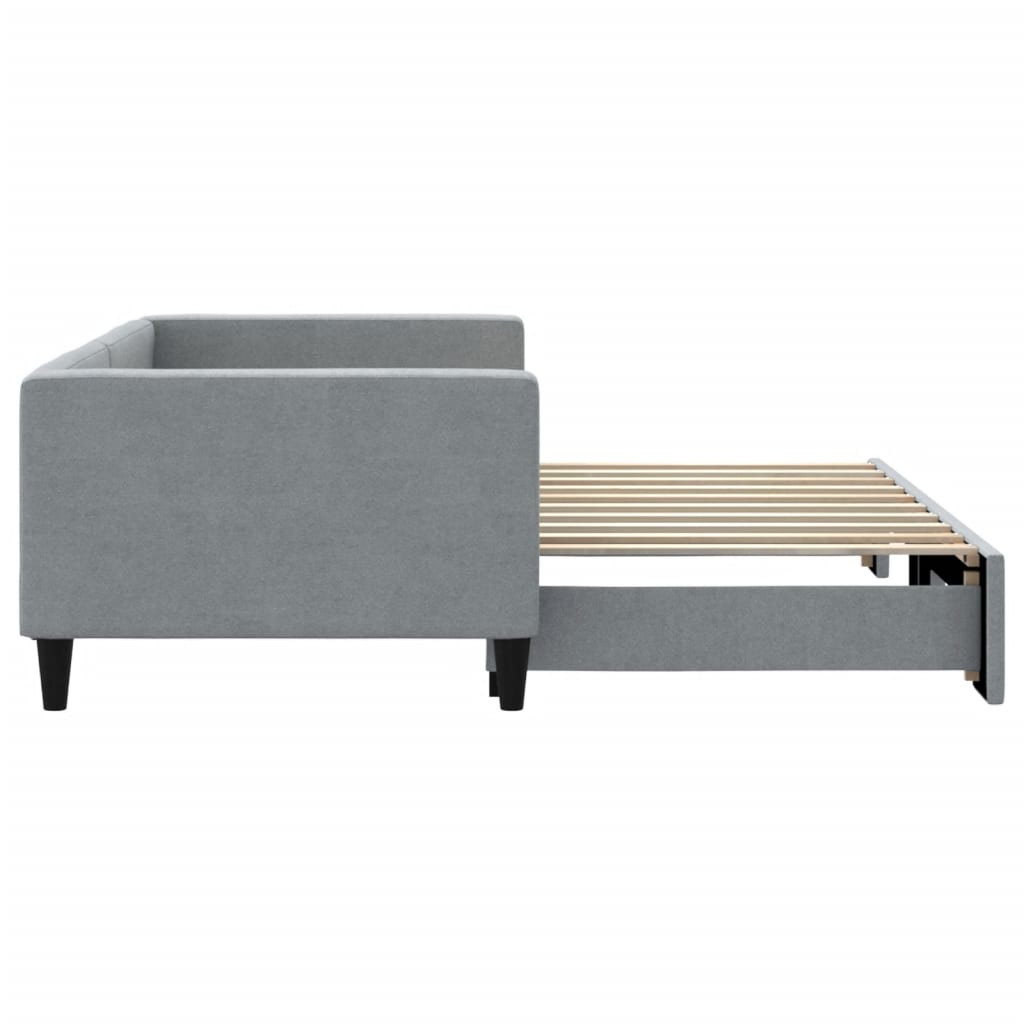 vidaXL Slaapbank 100x190 cm stof donkergrijs