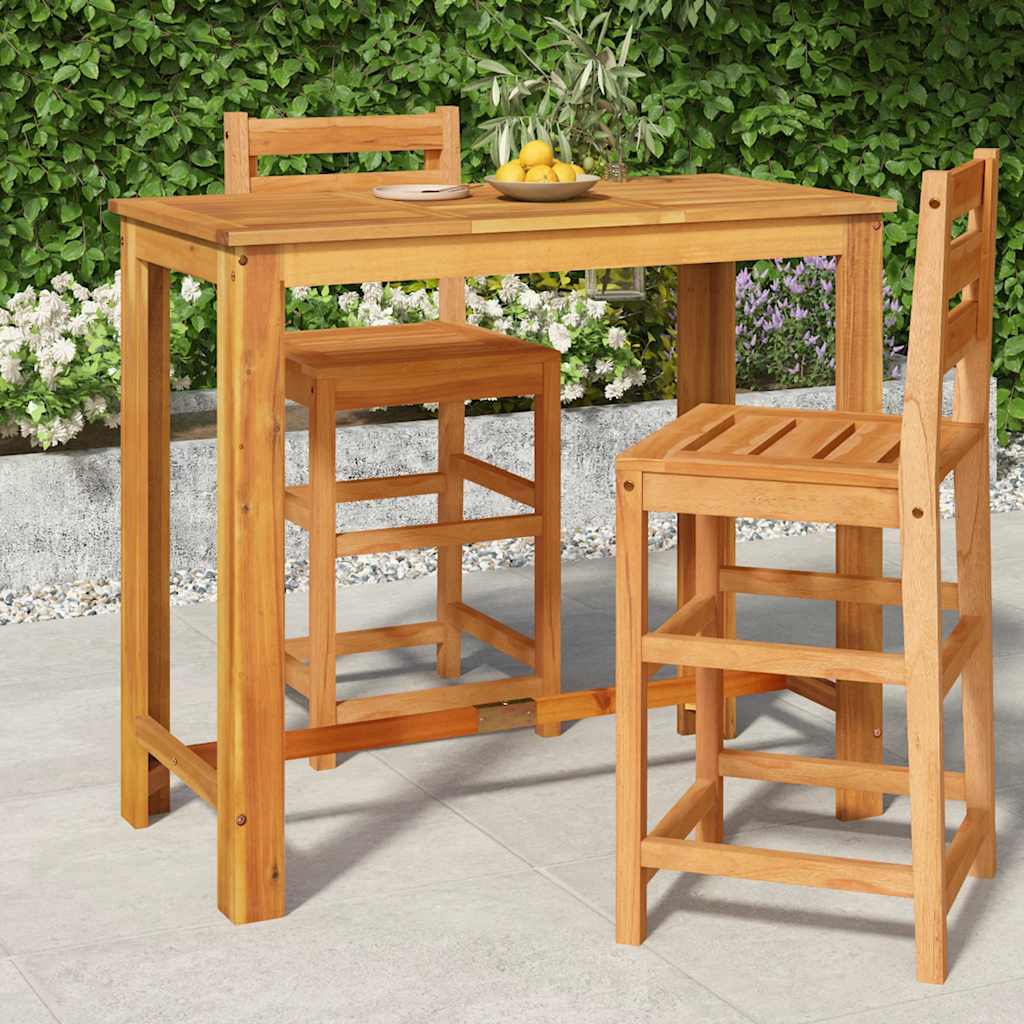 vidaXL Tuinbartafel 60x60x105 cm massief acaciahout