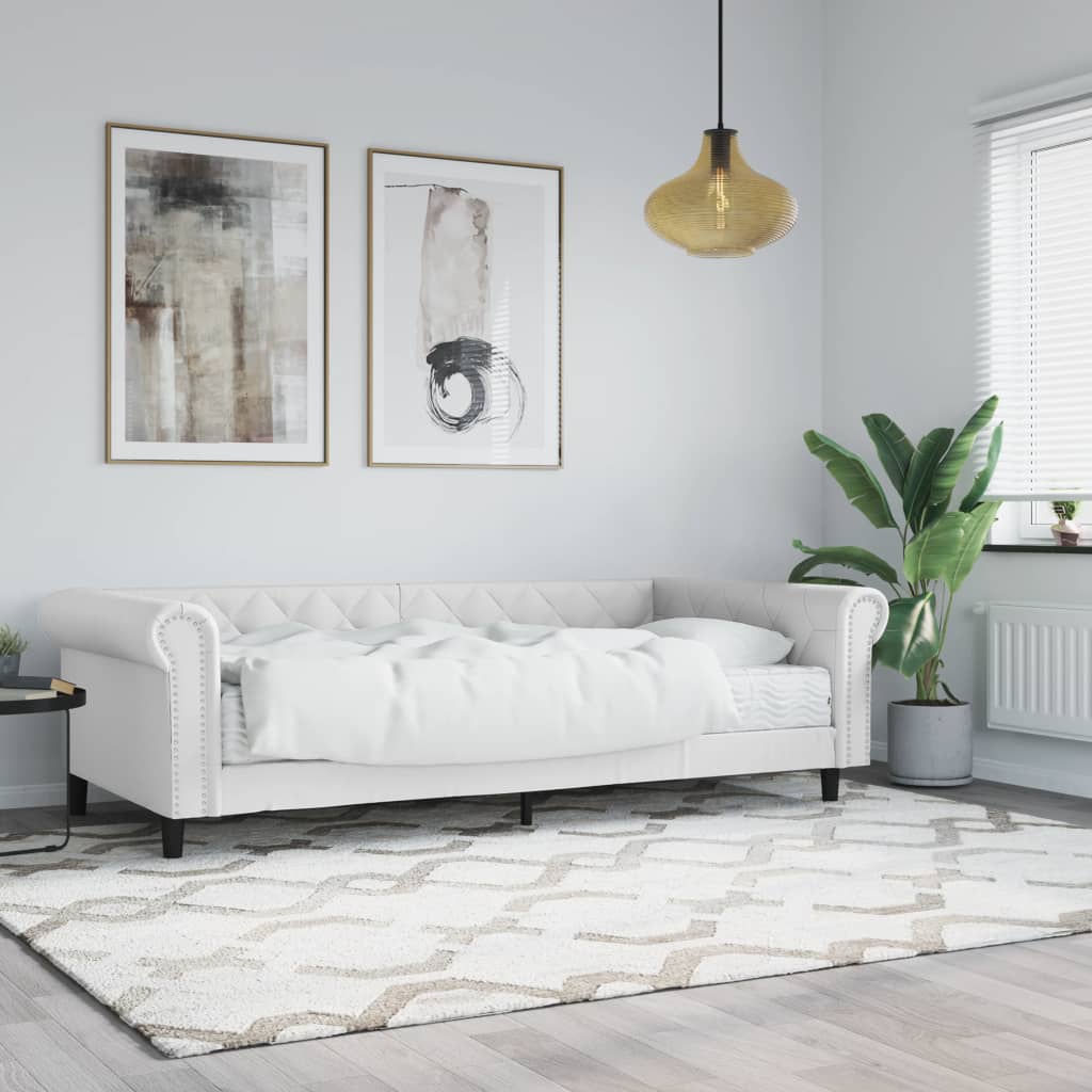 vidaXL Slaapbank met matras 90x200 cm kunstleer zwart