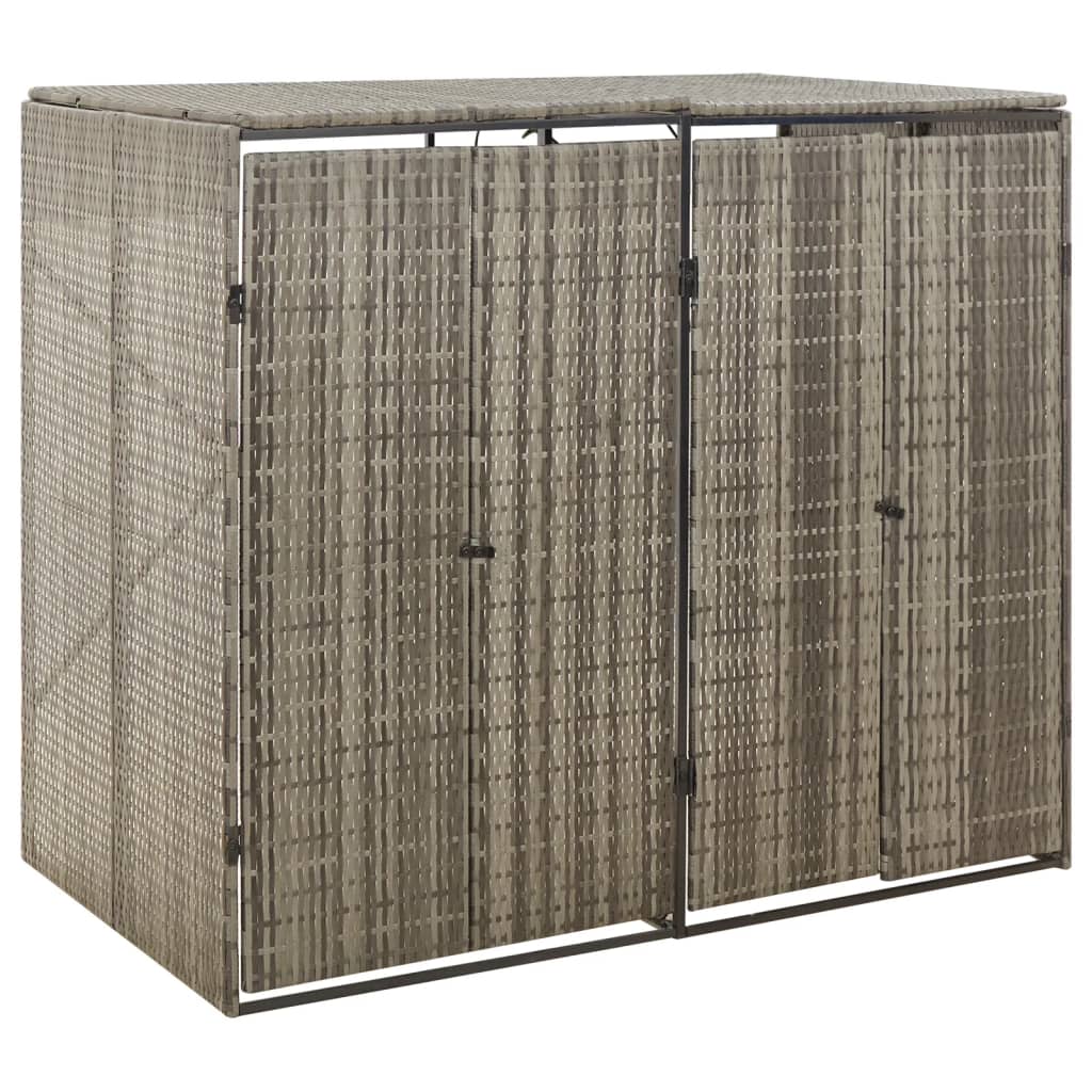 vidaXL Containerberging enkel 70x80x117 cm poly rattan zwart