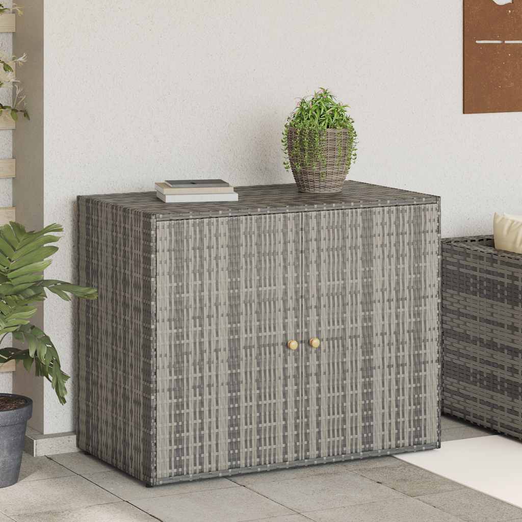 vidaXL Tuinkast Zwart 100x55,5x80 cm Poly Rattan