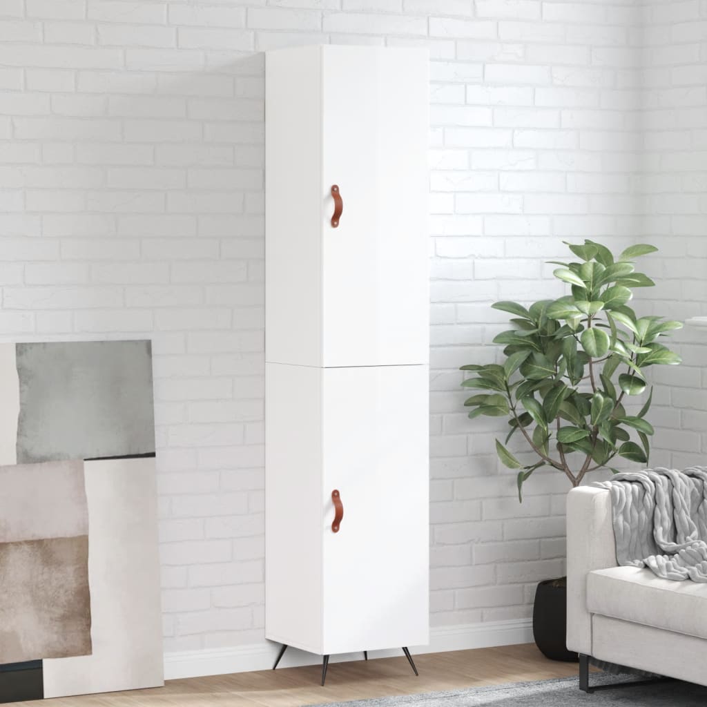 vidaXL Tall cabinet 34.5x34x180 cm engineered wood white
