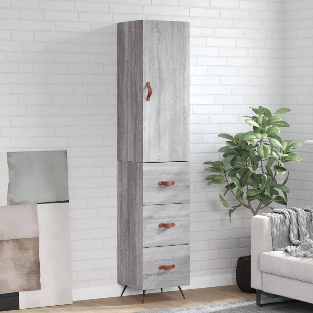 vidaXL Tall cabinet 34.5x34x180 cm engineered wood white