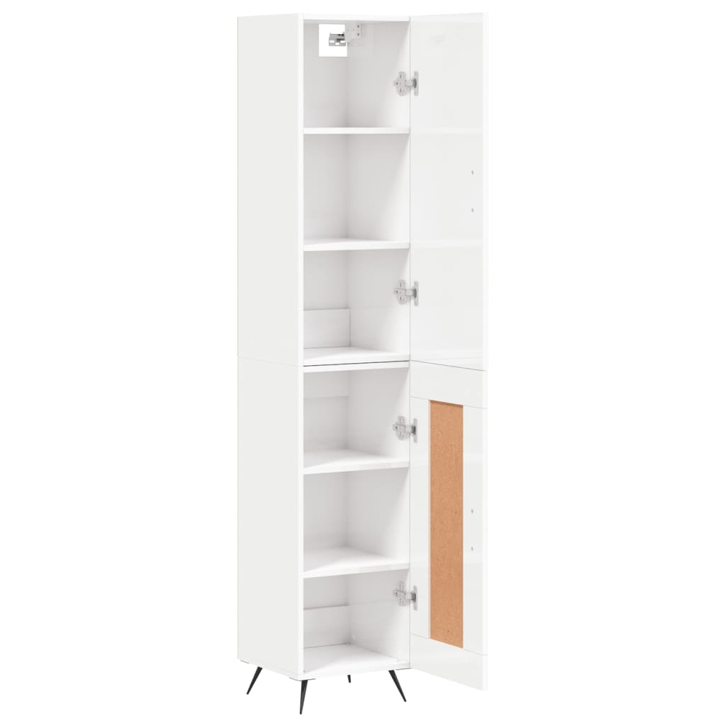 vidaXL Tall cabinet 34.5x34x180 cm engineered wood white