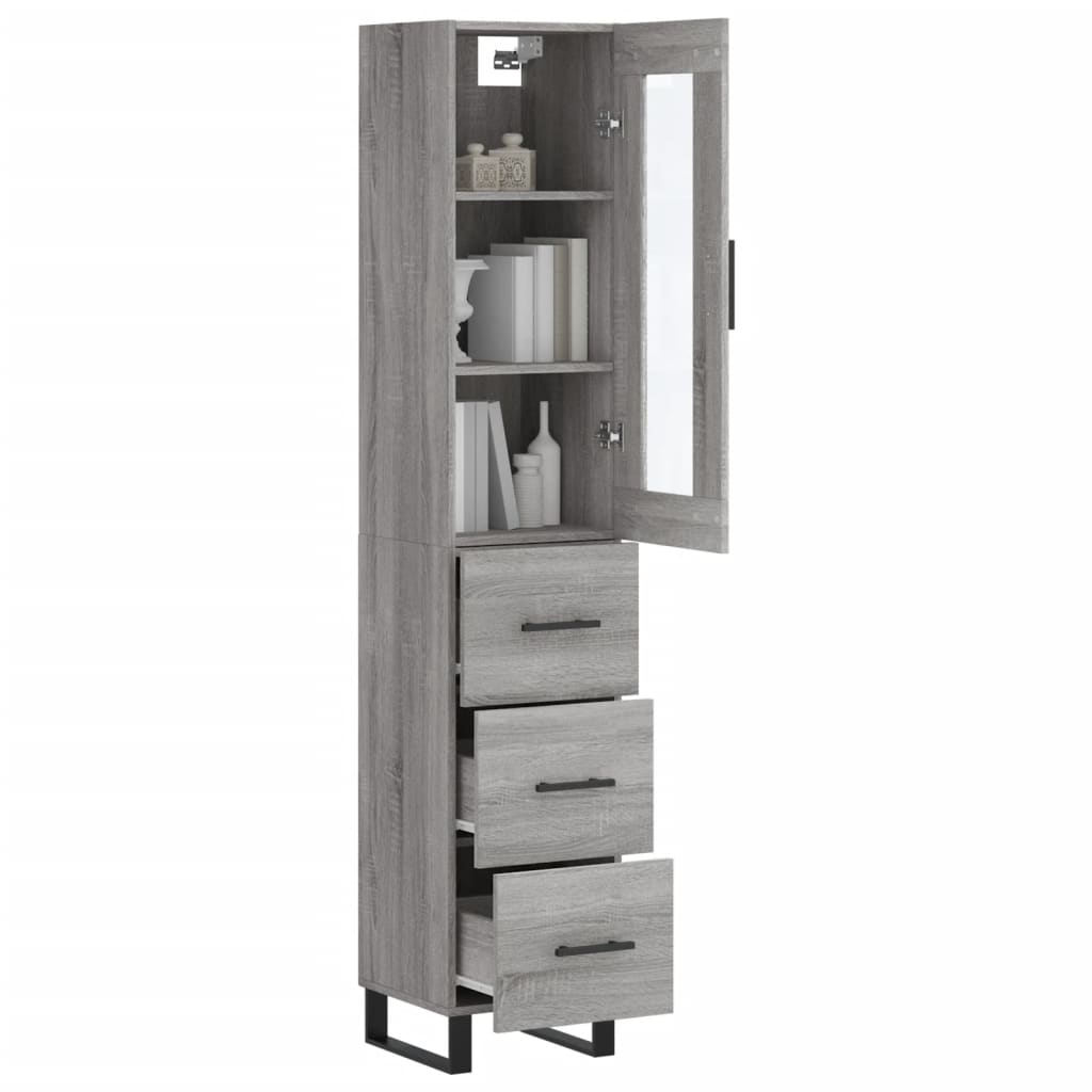 vidaXL Tall cabinet 34.5x34x180 cm engineered wood white