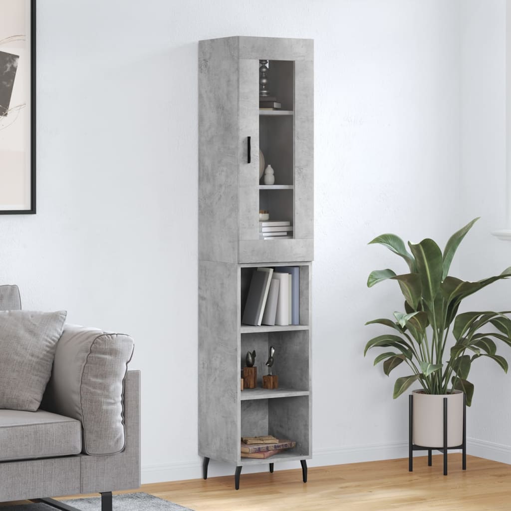 vidaXL Hoge kast 34,5x34x180 cm bewerkt hout wit