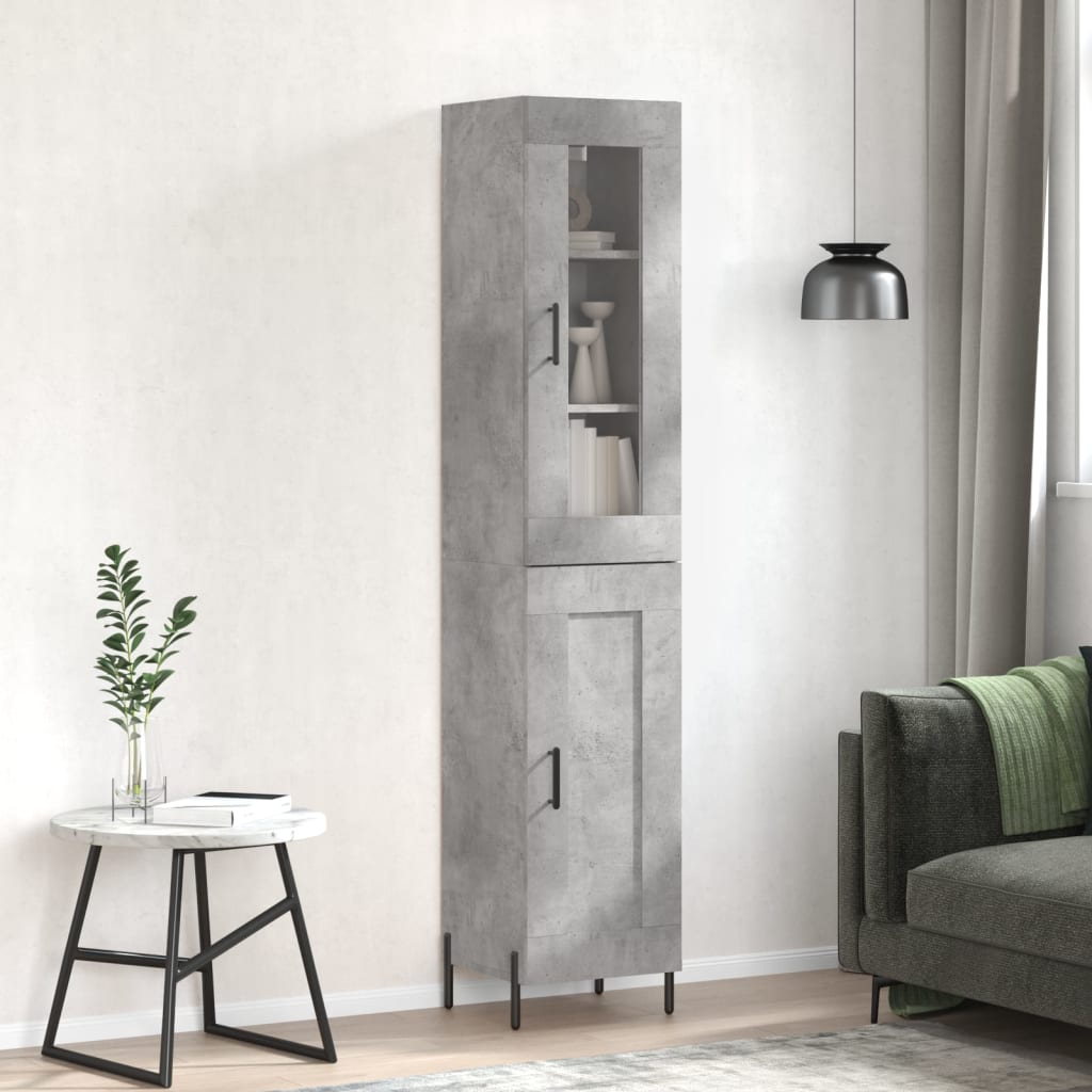 vidaXL Hoge kast 34,5x34x180 cm bewerkt hout wit