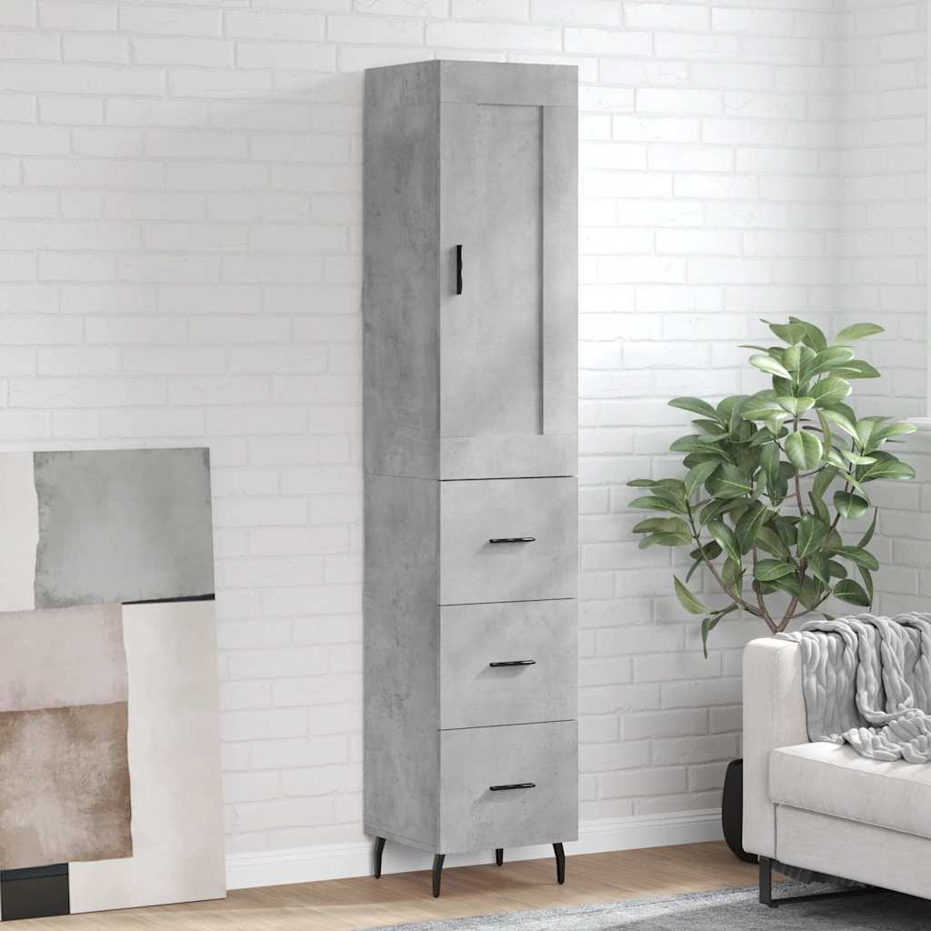 vidaXL Tall cabinet 34.5x34x180 cm engineered wood white