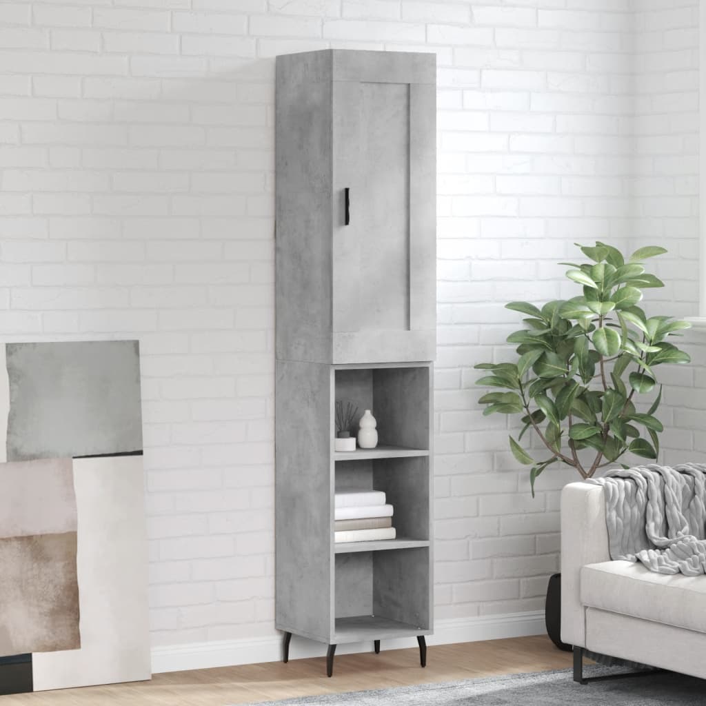 vidaXL Tall cabinet 34.5x34x180 cm engineered wood white