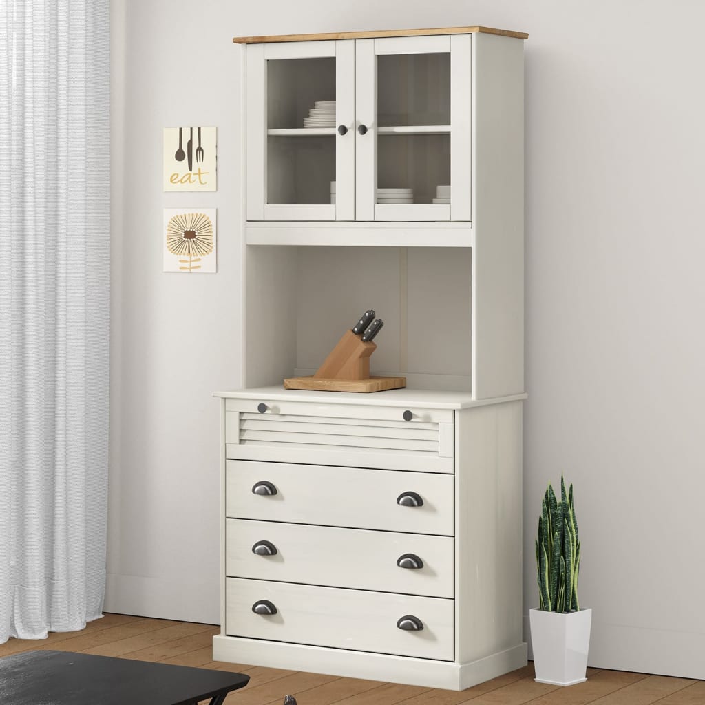 vidaXL Hoge kast VIGO 78x40x175 cm massief grenenhout
