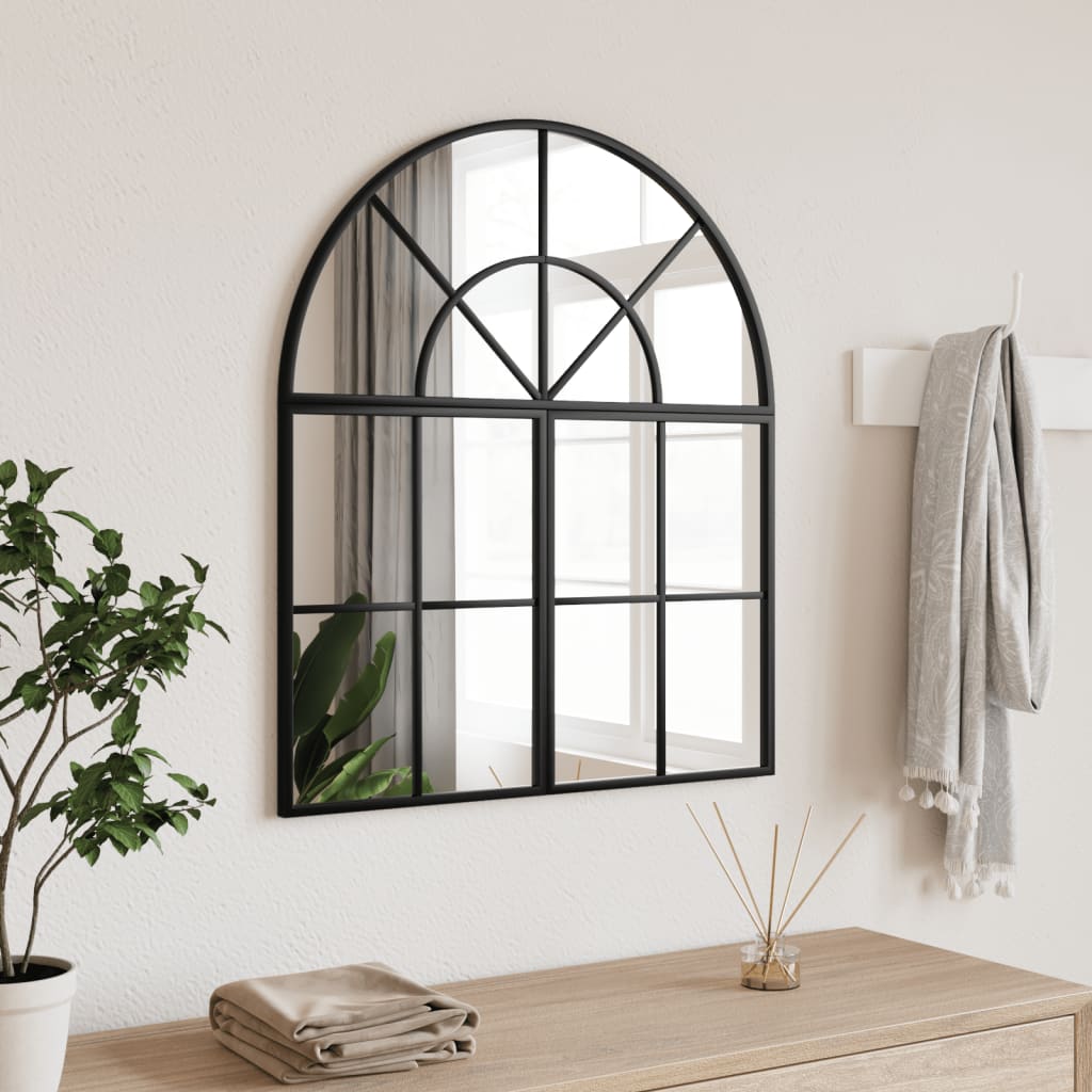 vidaXL Arch Wall Mirror 60x70 cm Iron Black