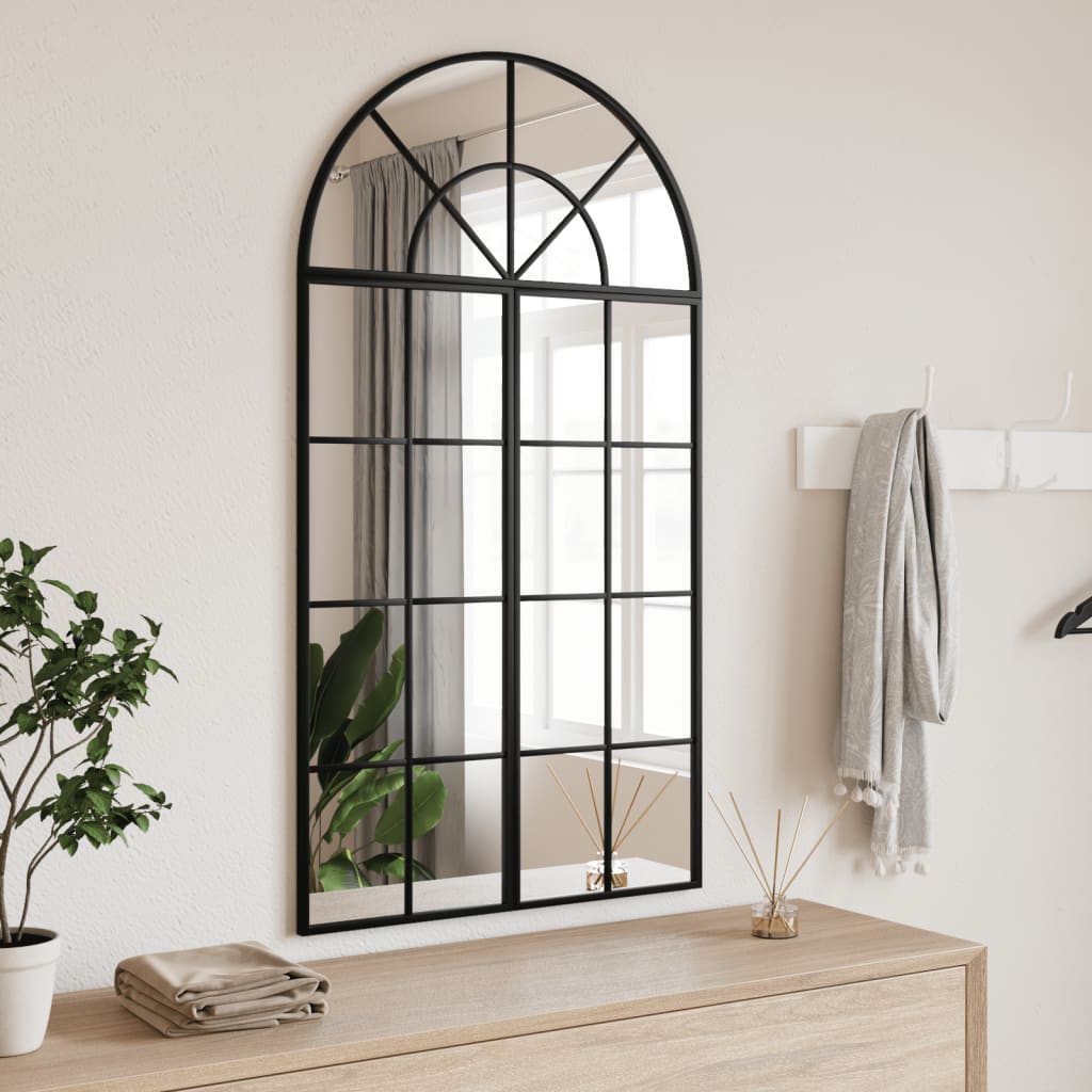 vidaXL Arch Wall Mirror 60x70 cm Iron Black