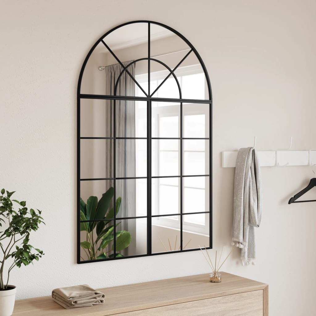 vidaXL Arch Wall Mirror 60x70 cm Iron Black
