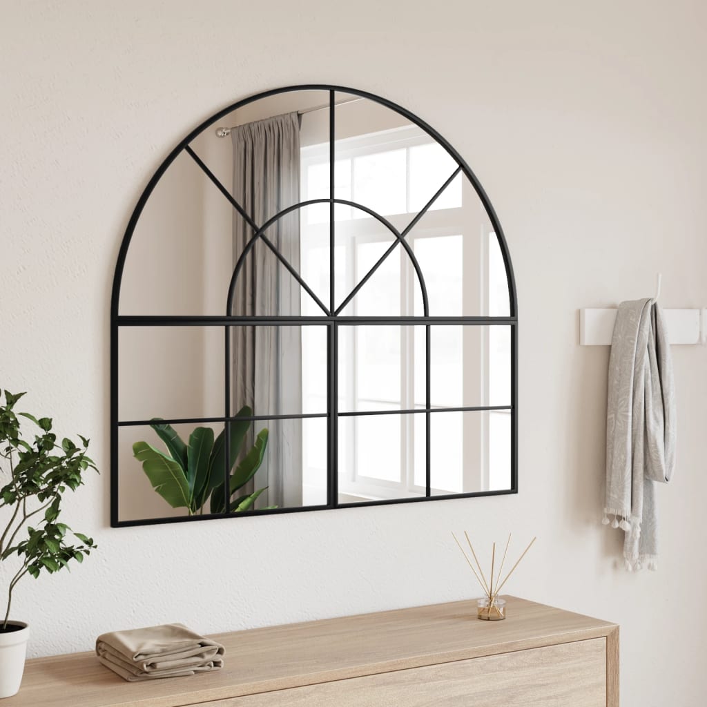 vidaXL Arch Wall Mirror 60x70 cm Iron Black