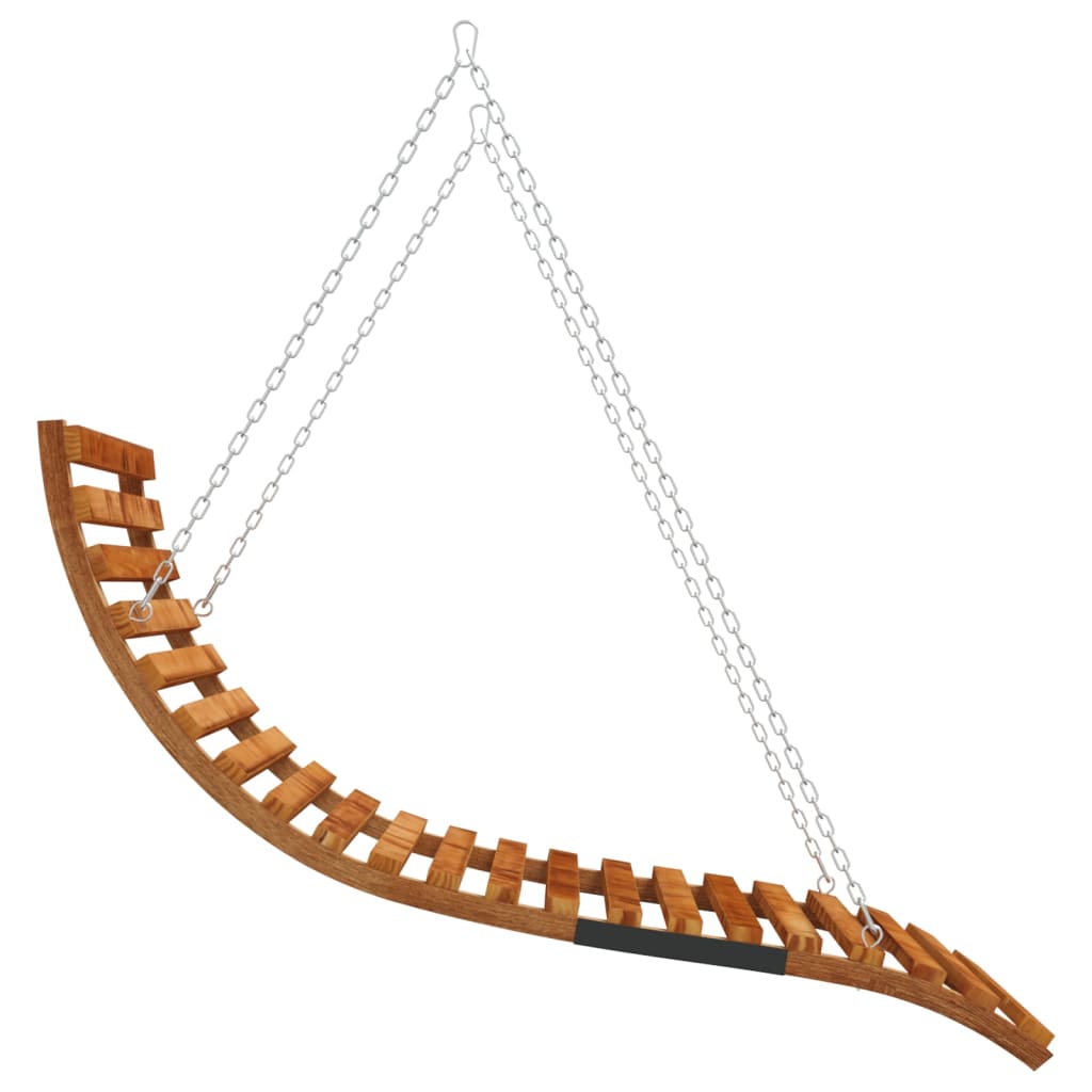 vidaXL Schommelbed met luifel vurenhout met teak afwerking