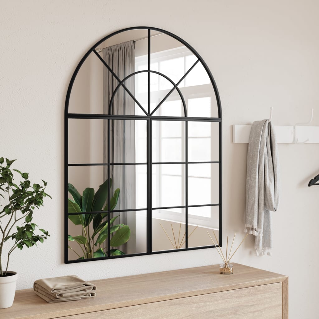 vidaXL Arch Wall Mirror 60x70 cm Iron Black