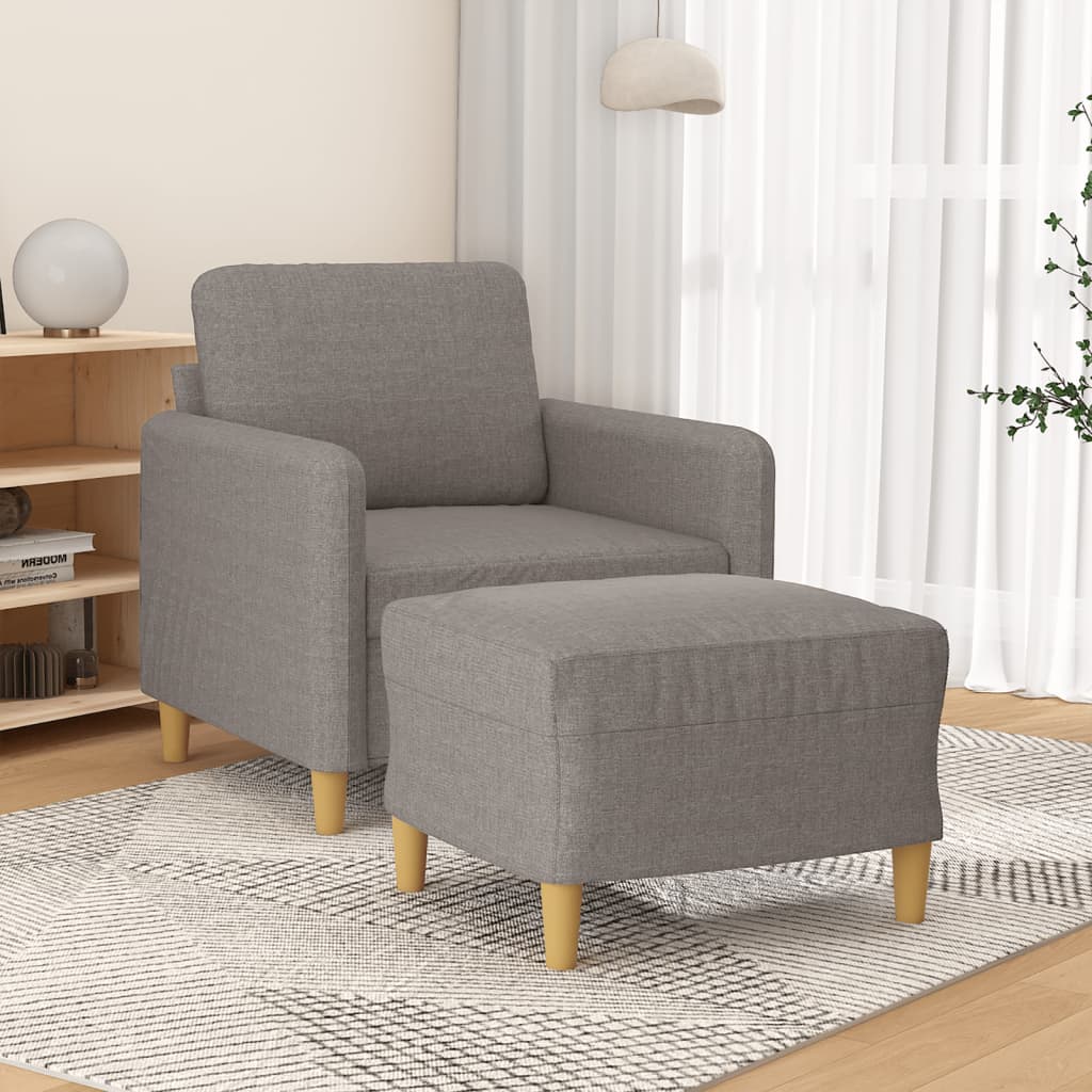 vidaXL Fauteuil avec banque de rangement 60 cm gris gris