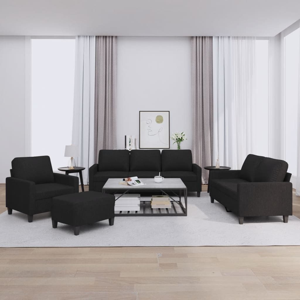 vidaXL Ensemble de salon 3 personnes avec des chaises de cuisine confortables