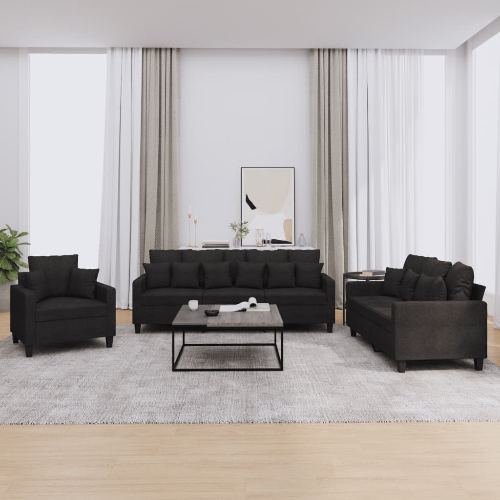 vidaXL Ensemble de salon 3 personnes avec des chaises de cuisine confortables