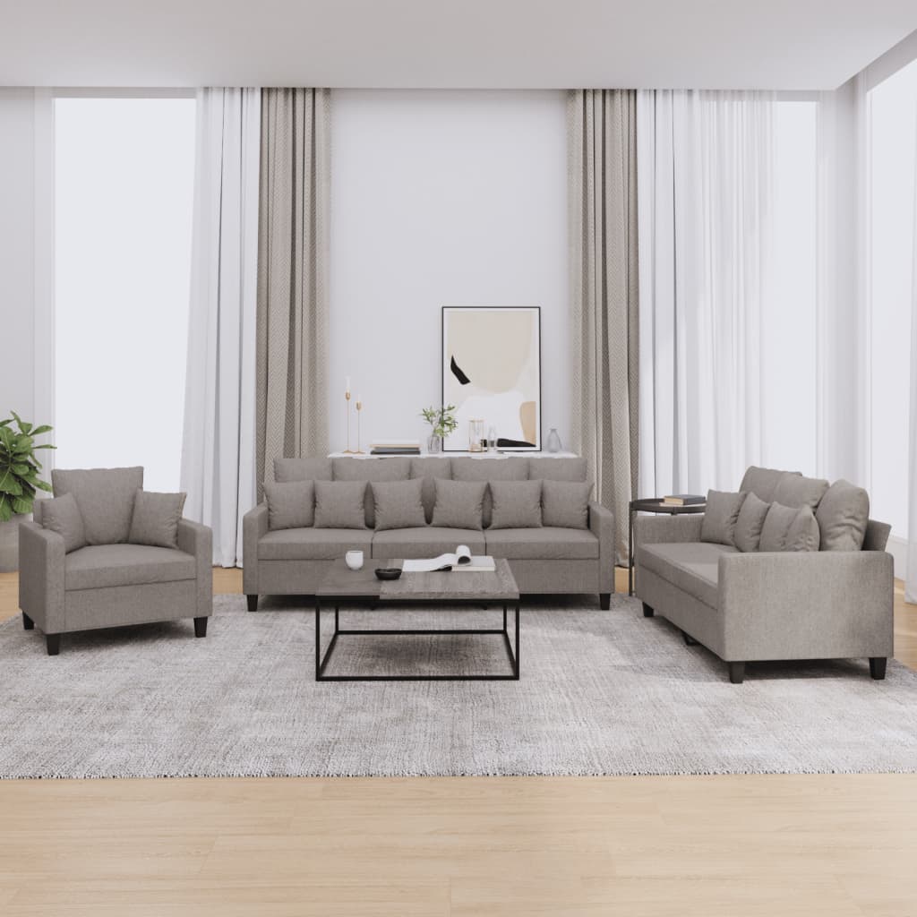 vidaXL Ensemble de salon 3 personnes avec des chaises de cuisine confortables
