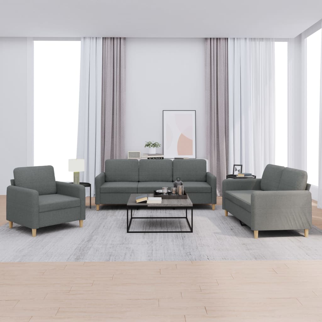 vidaXL Ensemble de salon 3 personnes avec des chaises de cuisine confortables