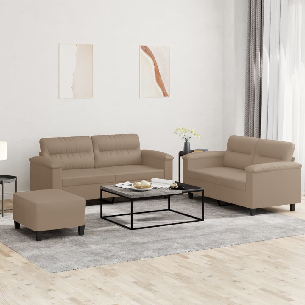vidaXL 2-delige Loungeset met kussens kunstleer zwart