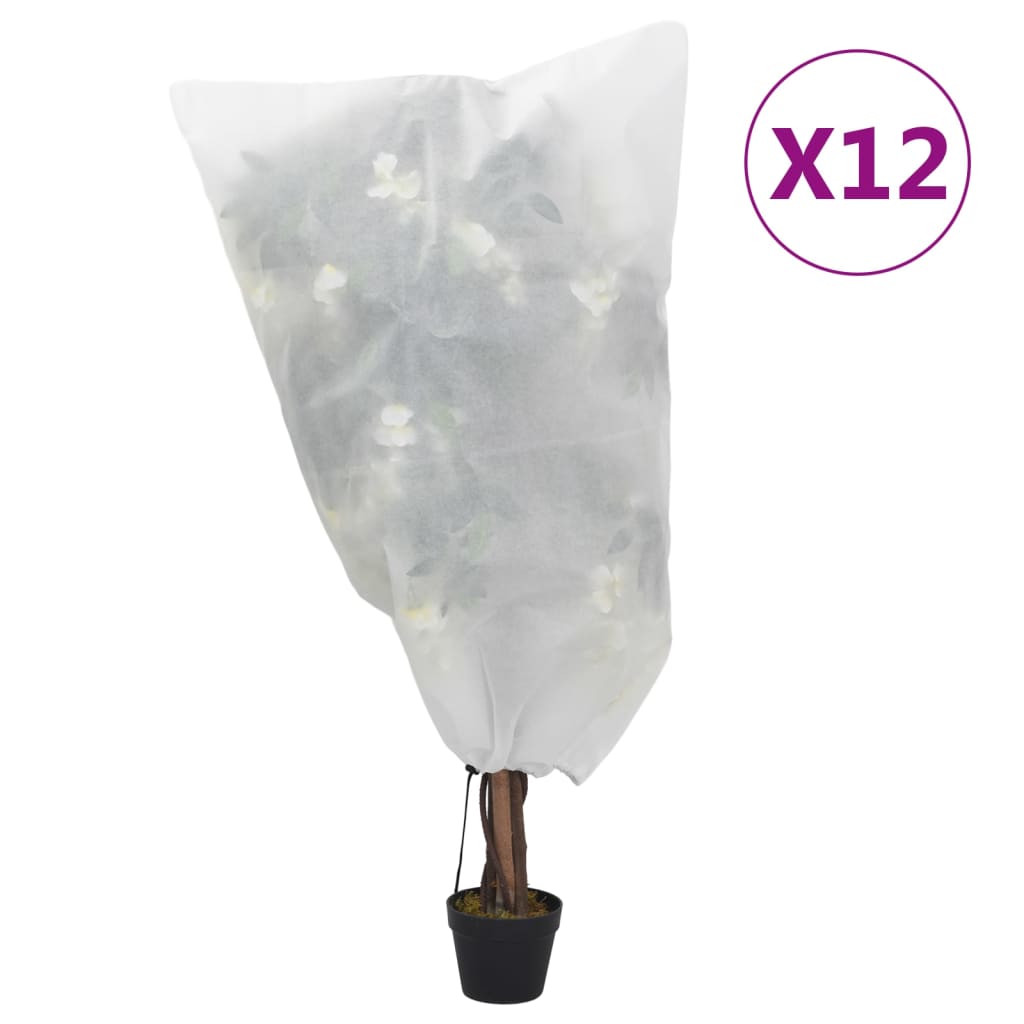 vidaXL Plantenhoezen met trekkoord 8 st 70 g/m² 0,8x0,8 m