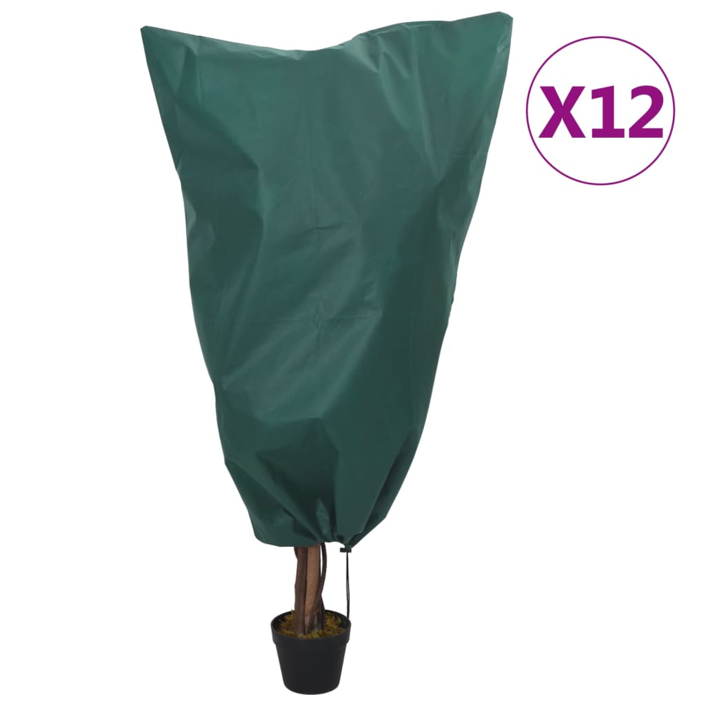 vidaXL Plantenhoezen met trekkoord 8 st 70 g/m² 0,8x0,8 m