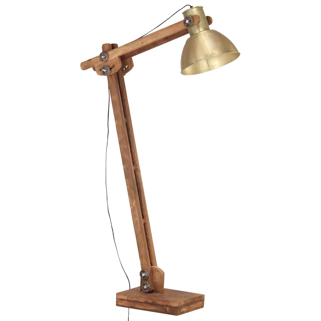 vidaXL Floor Lamp E27 Solid Mango Wood White
