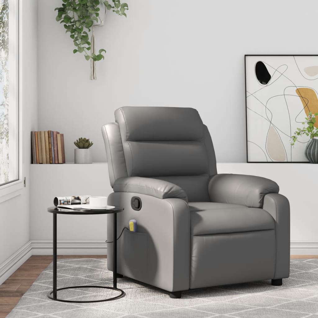 vidaXL Massagestoel van zwart kunstleer