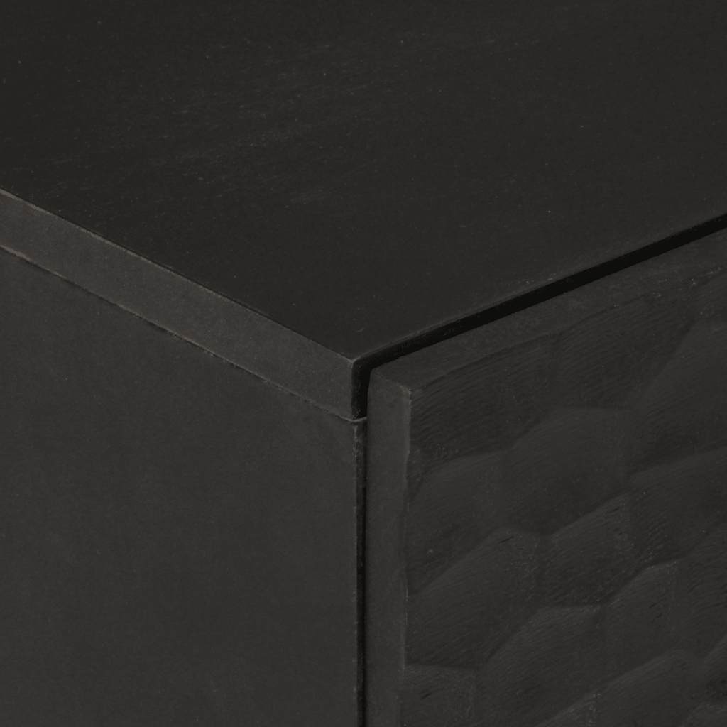 vidaXL Bijzetkasten 2 st 60x33x75 cm massief mangohout zwart