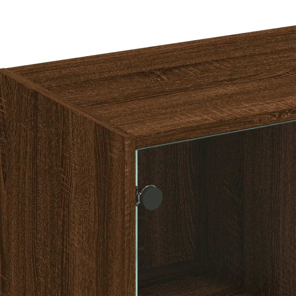vidaXL Boekenkast met deuren 136x37x109 cm bewerkt hout wit