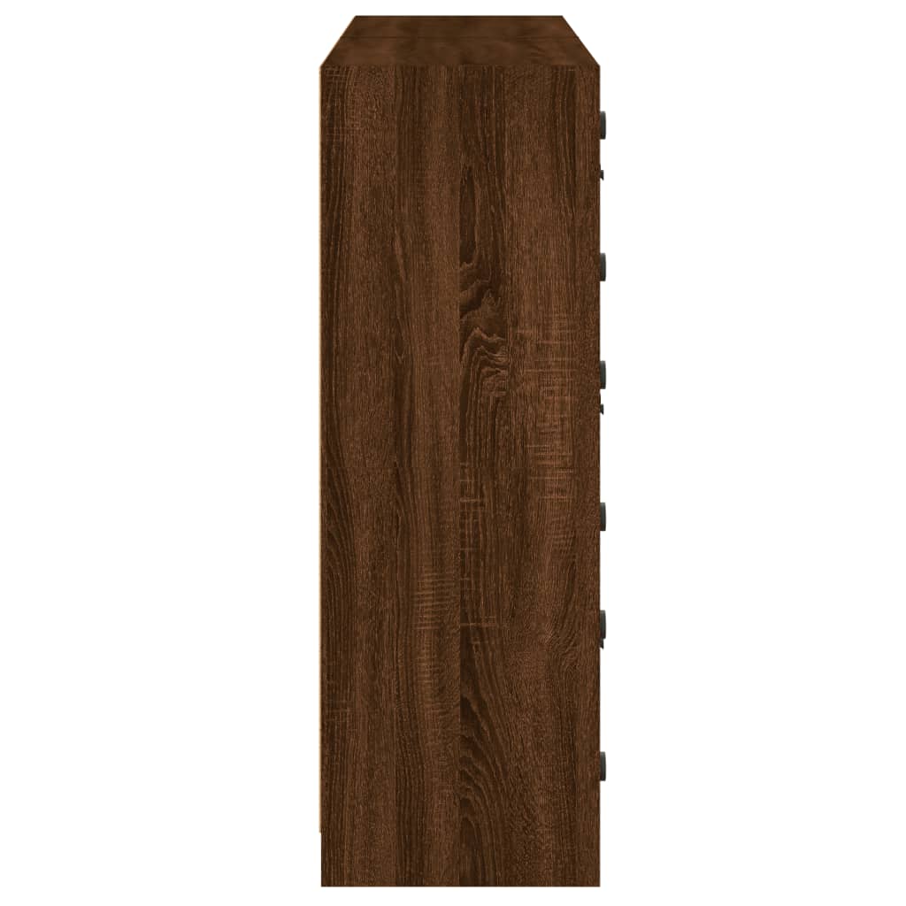 vidaXL Boekenkast met deuren 136x37x109 cm bewerkt hout wit