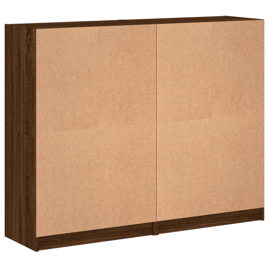 vidaXL Boekenkast met deuren 136x37x109 cm bewerkt hout wit