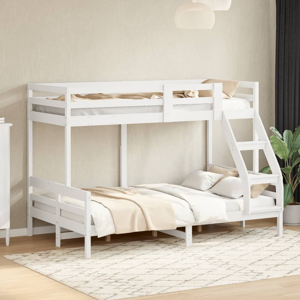 vidaXL Solid Pine Wood Bunk Bed 80x200/120x200 cm