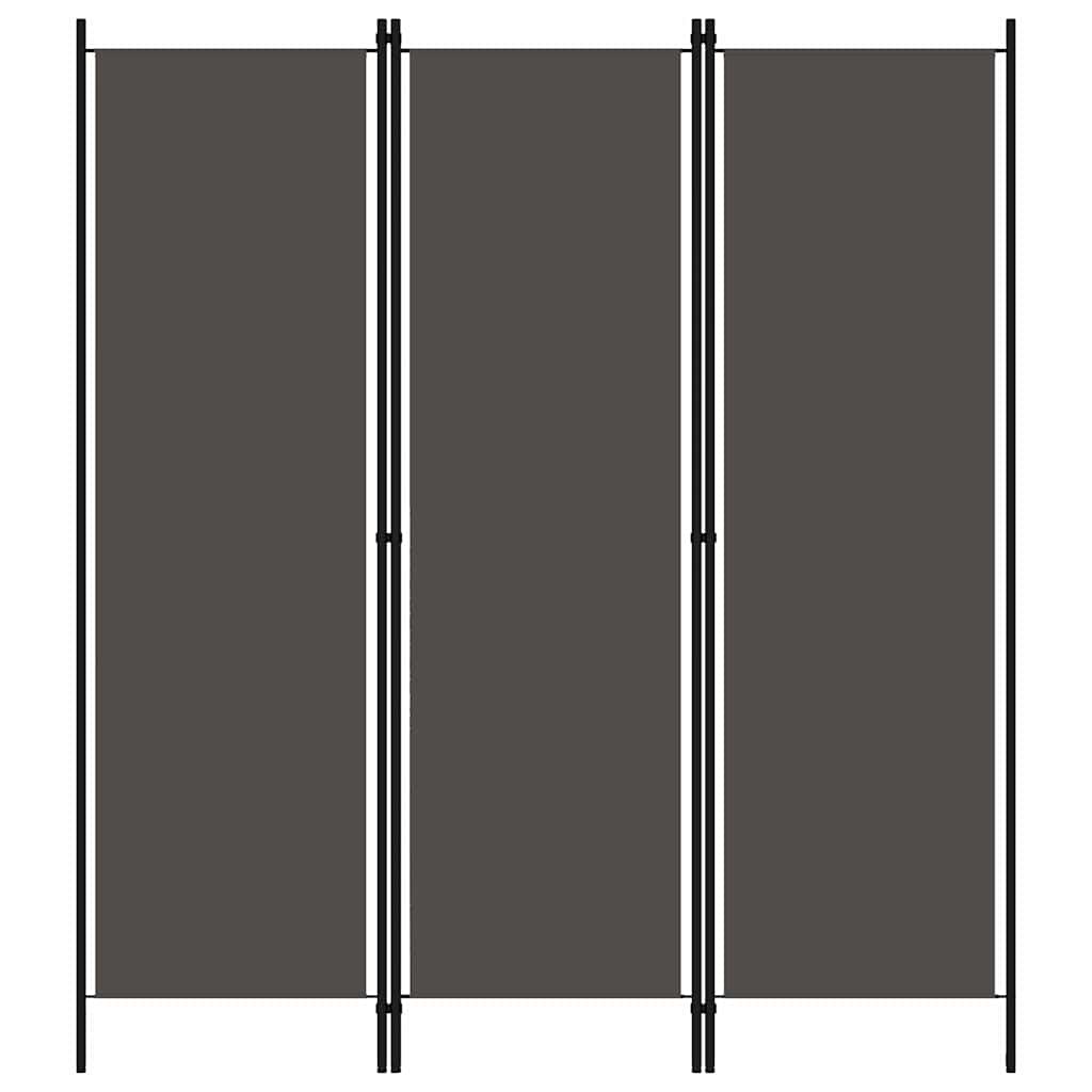 vidaXL Kamerscherm met 3 panelen 150x180 cm wit