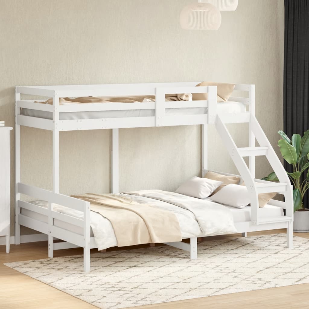 vidaXL Solid Pine Wood Bunk Bed 80x200/140x200 cm